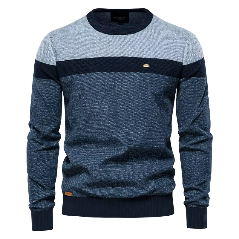 Pull en maille tricolore 
